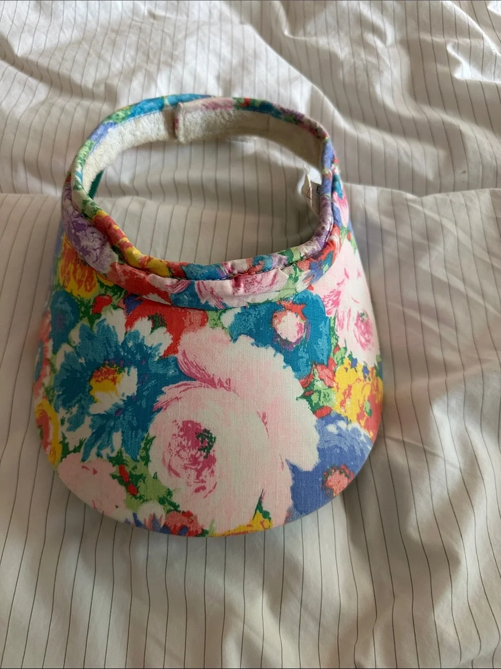 💜 3/30 Vintage Triangle Headwear - Floral Sun Visor